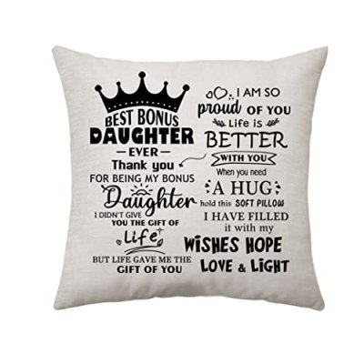 Bonus Daughter Cushion Covers, Gifts from Parents