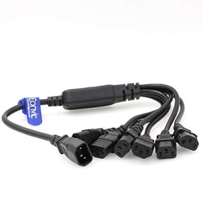 Eonvic IEC 320 C14 to 6 x C13 Y Splitter Cord