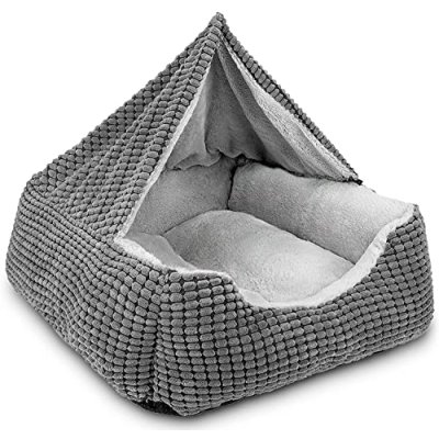 JOEJOY Hooded Dog Bed