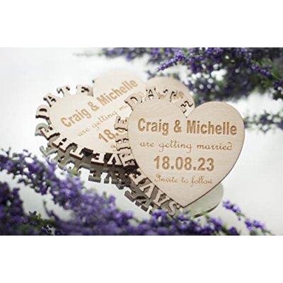 Wooden Save the Date Magnets
