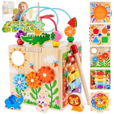 Wooden Activity Cube