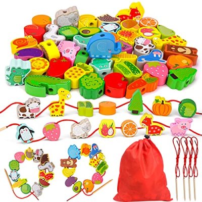 Wooden Threading Toys for Toddlers