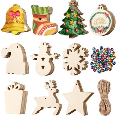 COVACURE Wooden Christmas Ornaments