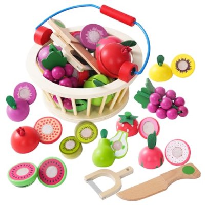 Wooden Fruits Cutting Game for Kids