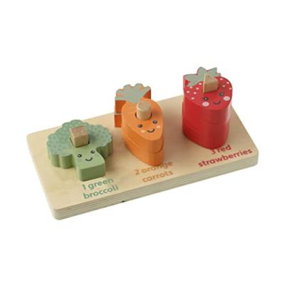 Wooden Stacking Toy - Counting Veggies