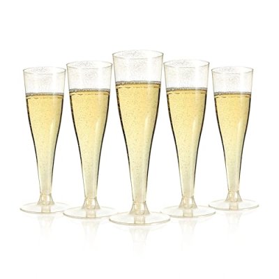 Goodluck 50 Pack Gold Glitter Plastic Champagne…