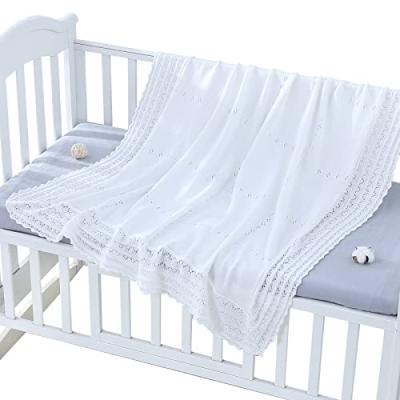 Booulfi Baby Blanket with Silver Cross Embroidery