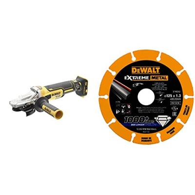 DEWALT Cordless XR Angle Grinder with Metal Cutting Disc