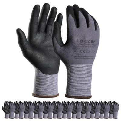 LOCCEF Work Gloves with Nitrile Coating