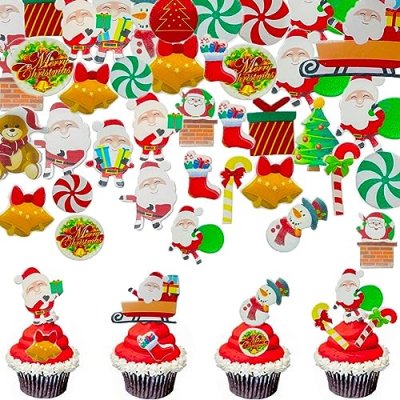 Morofme Christmas Cupcake Decorations