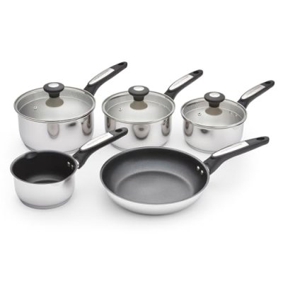 Morphy Richards 5-Piece Stainless Steel Pan Set,…