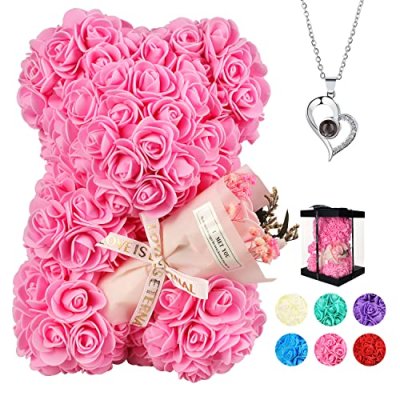 POHOMEGK Rose Bear Gift