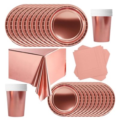 POPOYU Rose Gold Party Set