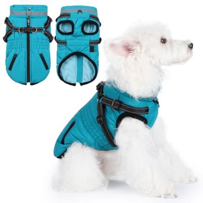 Poseca Dog Coat with Harness,Waterproof Winter…