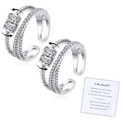 Mother Daughter Spinner Rings Set
