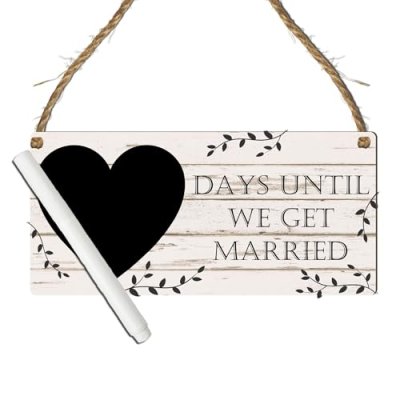 Countdown Chalkboard Wedding Plaque: A Beautiful…