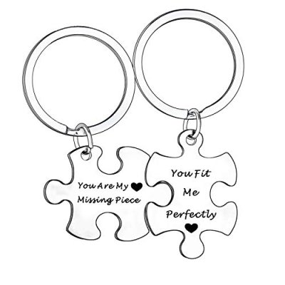MADHAHEFU Couples' Puzzle Keyring