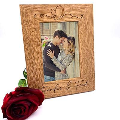Love Heart Wooden Photo Frame