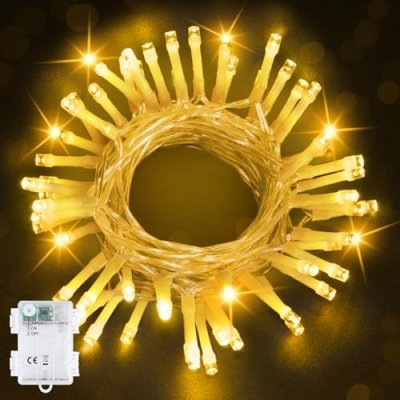 Bowfar Battery Fairy Lights, 5M 50 LED Warm White…