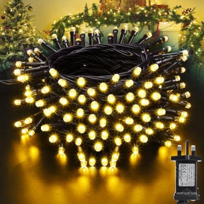 Moxled Christmas Tree Lights Warm White - 15M 100…