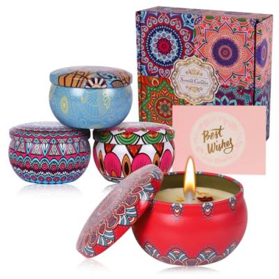 Soy Vanilla Scented Candles Gift Set