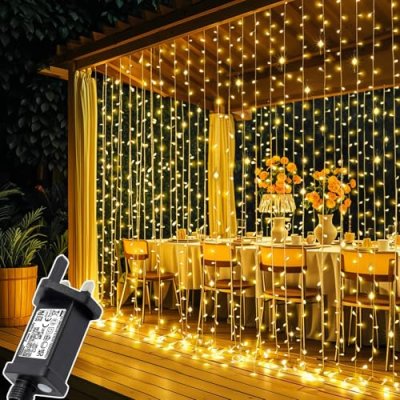 Joycome 300 LED Curtain Fairy Lights