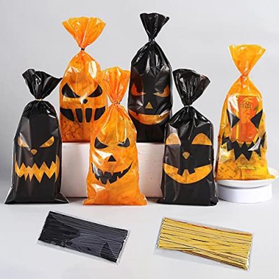DOJoykey 120pcs Halloween Treat Bags - Pumpkin…