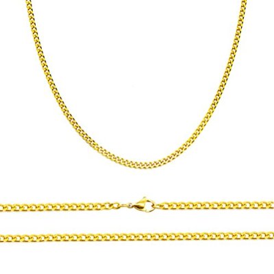 Aplstar Gold Curb Chain Necklace