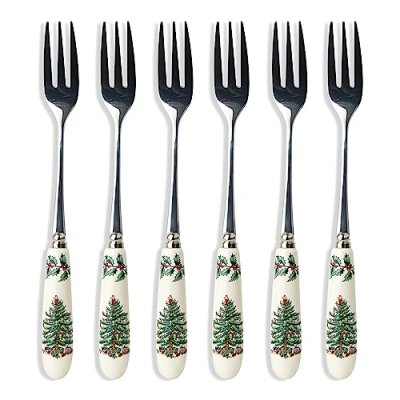 Spode Christmas Tree Pastry Forks