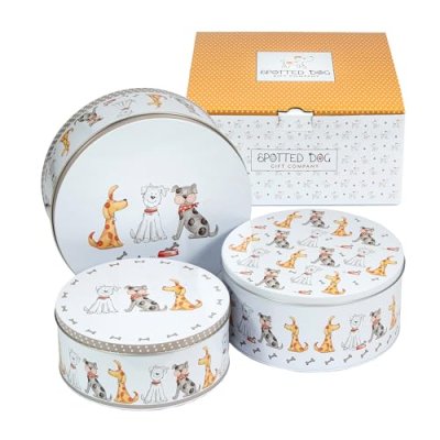 Spotted Dog Storage Tins