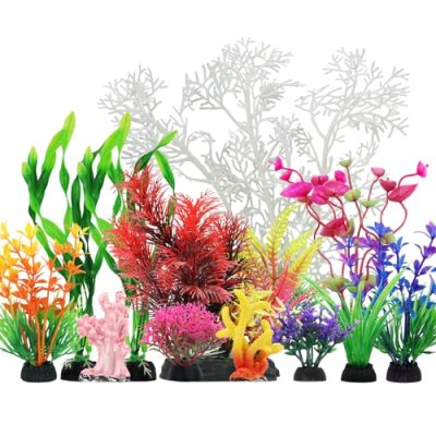 QUOZUO Aquarium Decorations Plants with Resin…