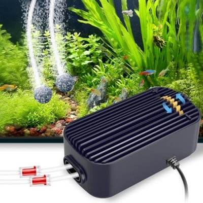 QZQ Aquarium Air Pump Silent Adjustable Fish Tank…