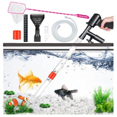 Aquarium Gravel Cleaner Siphon Fish Tank Vacuum…