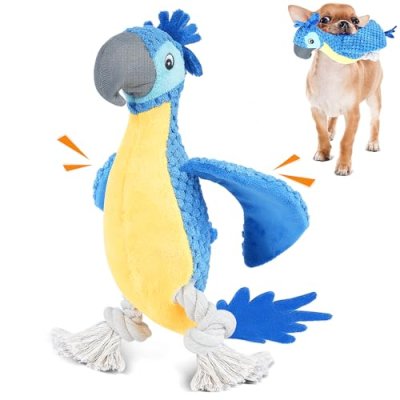 ROSAUI Squeaky Cockatoo Dog Toy