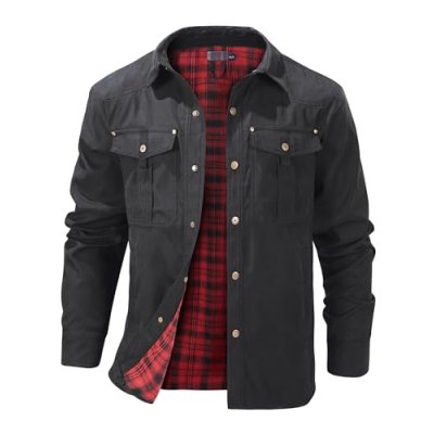 Mr.Stream Mens jacket Plaid Flannel Lined…