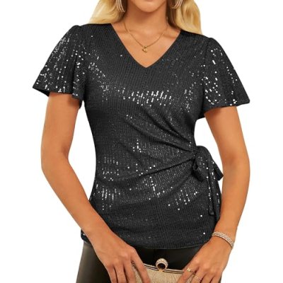Grace Karin Sequin Blouse