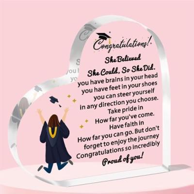 JETTOP Graduation Plaque Gift for Her