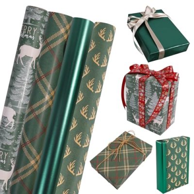 Kraft Christmas Wrapping Paper Rolls