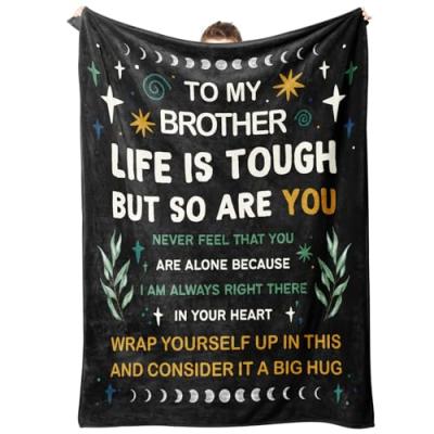 Craftique Brother Blanket Gifts with Letter Print