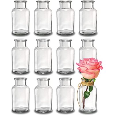 Praknu Small Vases - Bud Vase Set of 12 - Wedding…