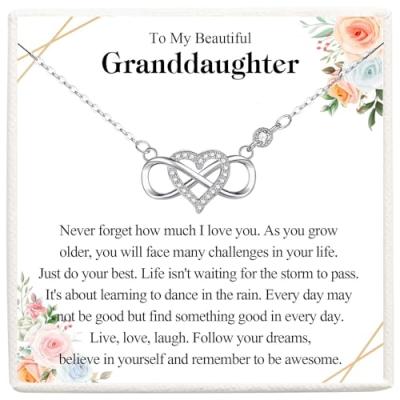 VOSAP Granddaughter Infinity Heart Necklace