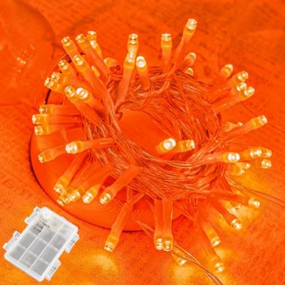 BOLWEO Orange Fairy Llights, 3M 30LED Halloween…