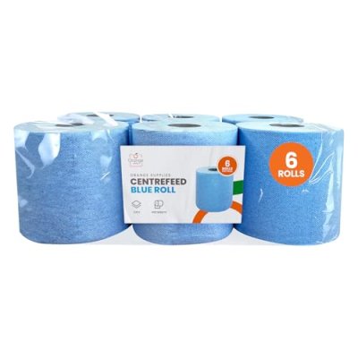 Orange Supplies Eco Blue Paper Towels