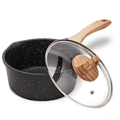 JEETEE Granite Nonstick Saucepan with Lid, 16CM/1…