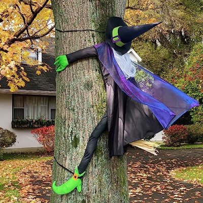 POPGIFTU Crashing Witch Decoration