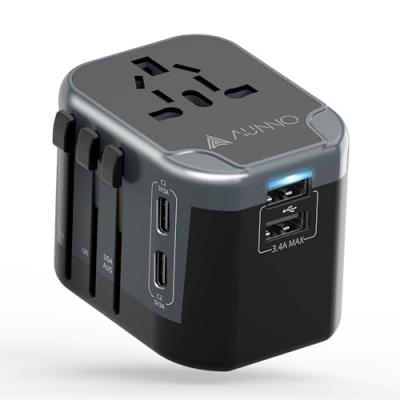 AUNNO Travel Adapter with USB Ports