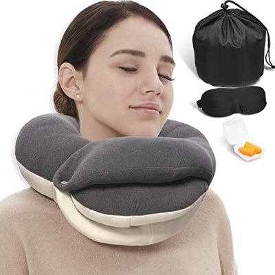 BUYUE Travel Neck Pillow for Long Flights