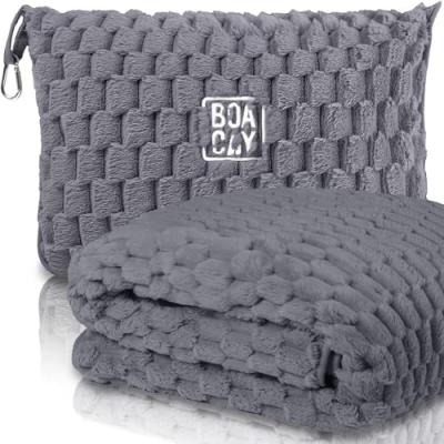 BOACAY Travel Blanket with Pillow