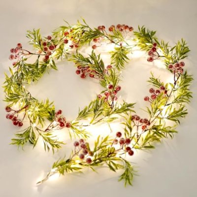 Pre-Lit Christmas Garland, 6.5FT