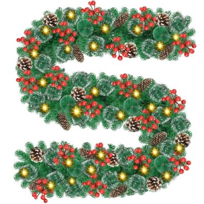 Pre-Lit Christmas Garland